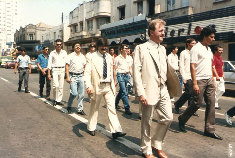 Desfile de membros da Lyra dos Campos - Setembro de 1987