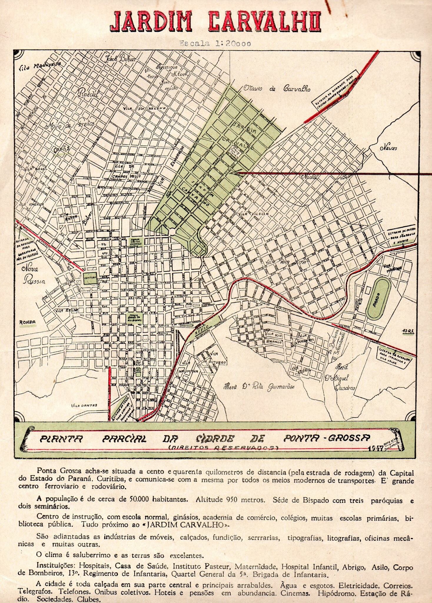 Início do loteamento do Jardim Carvalho - 1947